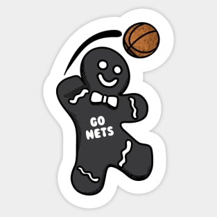 Brooklyn Nets Gingerbread Man Sticker